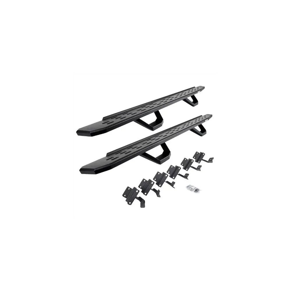 RB30 Running Boards & Drops Steps Kit w/ Mounting Brackets - Black - GOR6961558720T